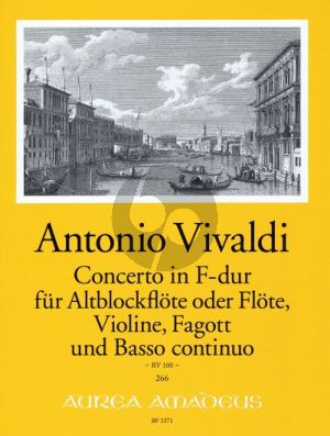 Vivaldi Concerto F-major RV 100 (Treble Rec.[Fl.)-Vi.-Bassoon-Bc) (Score/Parts) (edited by B. Pauler) (Continuo by W.Kostujak)