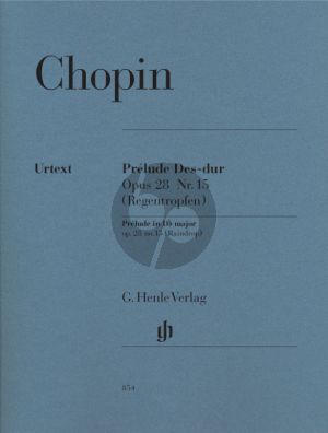Chopin Prelude Op.28 No.15 D-flat major (Raindrop) (edited by Norbert Mullemann and Hermann Keller) (Henle-Urtext)