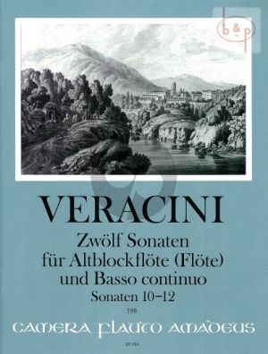 Veracini 12 Sonaten Vol.4 No. 10 - 12 Treble Recorder [Flute]-Bc (edited by Winfried Michel)