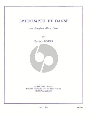 Bozza Impromtu et Danse Saxophone Alto et Piano