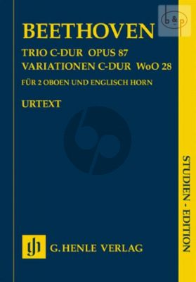 Trio C dur Op.87 & Variationen C-dur WoO 28 2 Oboes and Engl.Horn (Study Score)