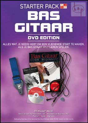 Bas Gitaar Starter Pack (Boek-CD-DVD-Plektrum- Kabel-Gitaarband)