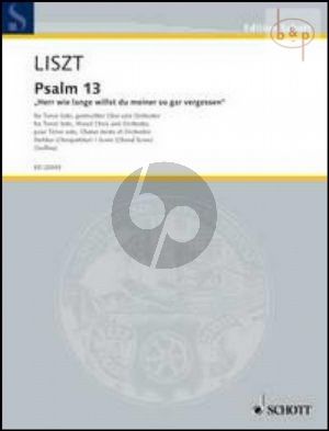 Psalm 13 Herr wie lange willst du meiner so gar vergessen (Tenor Solo-SATB-Orch.)