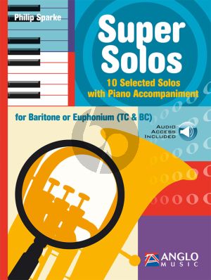 Sparke Super Solos for Baritone or Euphonium (TC/BC) (10 selected Solos) (Book with Audio online)