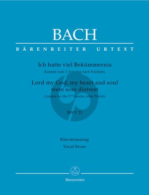 Bach Kantate BWV 21 Ich hatte viel Bekummernis Vocal Score (Barenreiter-Urtext) (germ./engl.)