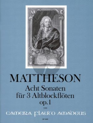 Mattheson 8 Sonaten Op. 1 3 Altblockflöten (Stimmen) (Bernhard Pauler)