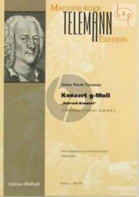 Telemann Concerto g-minor (Harrach-Konzert) (Recorder-2 Vi.-Va.-Bc) (Score) (edited by Reinhard Goebel)