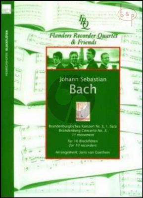 Brandenburgisches Konzert No.3 BWV 1048 1.Satz (10 Recorders) (AAATTTBBBKb)