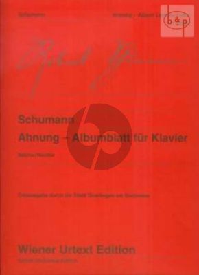 Ahnung - Albumblatt (edited by Beiche-Reutter)