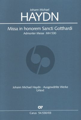 Haydn Missa in honorem Sancti Gotthardi MH 530 SATB soli-SATB-Orch. Vocal Score (lat.) (edited by Armin Kircher)