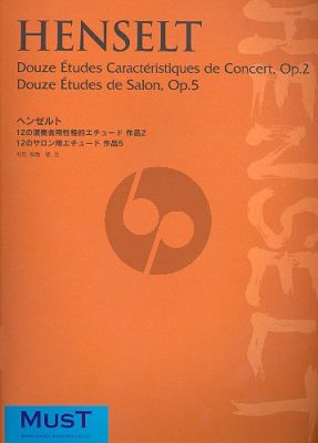 Henselt 12 Etudes Caracteristiques de Concert Op.2 & 12 Etudes de Salon Op.5