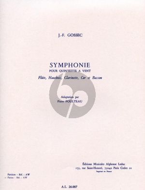 Gossec Symphonie pour Quintet a Vents Parties (transcr. Pierre Poulteau)