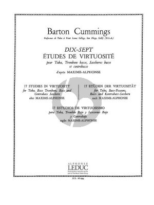 Cummings 17 Etudes de Virtuosite pour Tuba ou Trombone basse