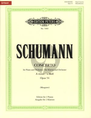 Schumann Concerto a-minor Op.54 (Piano-Orch.) Ed. for 2 Piano's (edited by Michael Musgrave) (Peters - Urtext)