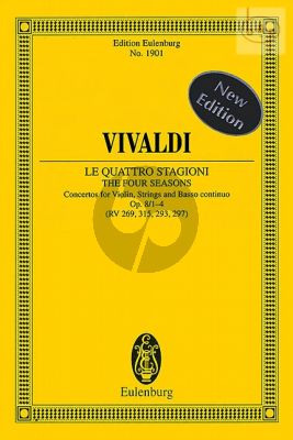 4 Seasons Op.8 (No.1 - 4) (Violin-Str.-Bc) (Study Score)