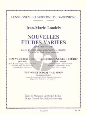 Londeix Nouvelles Etudes Varies dans tous les tons (d'apres Blumenstengel, Dont, Kreutzer etc.)