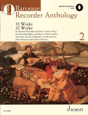 Baroque Recorder Anthology Vol.2 Bk-Audio Online (Descant Rec.-Piano[Guitar ad lib.]) (edited by Peter Bowman and Gudrun Heyens)