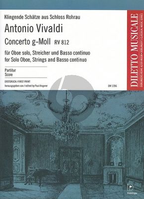 Vivaldi Concerto g-moll RV 812 Oboe-Streicher-Bc (Partitur) (Paul Angerer)