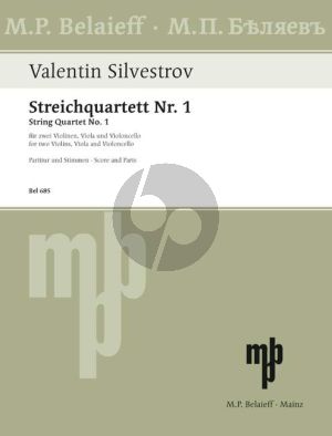 Silvestrov Quartet No.1 2 Violins-Viola-Violoncello (Score/Parts)