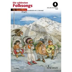 Die Schonsten Folksongs (1 - 2 Flutes) (Bk-Onlie Audio)