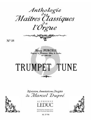 Purcell Trumpet Tune pour Orgue (transcr. Marcel Dupre)