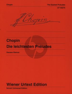 Chopin Die leichtesten Preludes Piano solo (edited by Bernhard Hansen & Jorg Demus) (Wiener-Urtext)