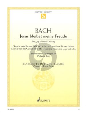 J.S. Bach Jesus bleibet meine Freude from BWV 147 Clarinet-Piano