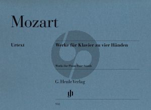 Mozart Werke fur Klavier 4 Hande (Revised edition) (edited by Peter Jost) (fingering by Andreas Groethuysen) (Henle-Urtext)