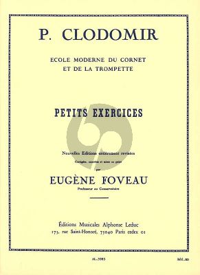 Clodomir Petits Exercises Opus 158 Trompette