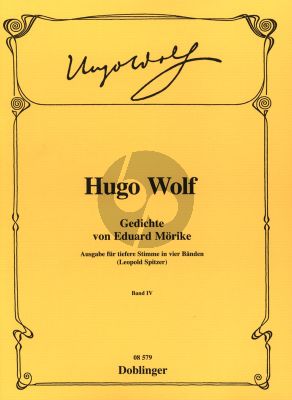 Wolf Gedichte von Eduard Moricke Vol.4 Tiefere Stimme (edited by Leopold Spitzer)
