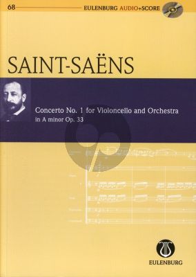 Saint-Saens Concerto No.1 Op.33 a-minor Violonc.-Orch. (Study Score with Audio CD) (Eulenburg)