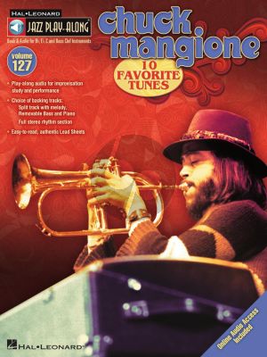 Mangione 10 Favorite Tunes (Jazz Play-Along Series Vol.127) Book with Audio Online (all C-Bb-Eb and Bass Clef Instr.)
