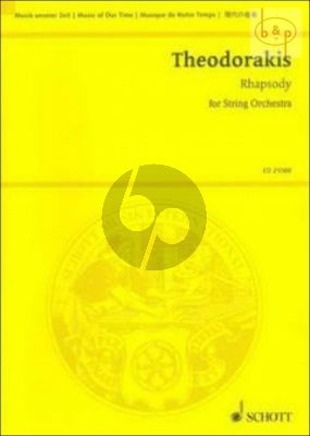 Rhapsody (String Orch. and Mezzo-Sopr or Baritone ad lib.) (2009) (Poetry by Dionysios Karatzas)