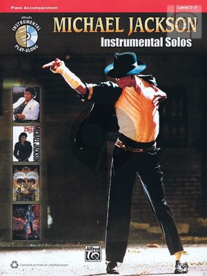 Michael Jackson Instrumental Solos Piano Accompaniment (Bk-Cd) (Level 2 - 3)