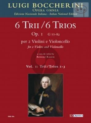 6 Trios Op.1 Vol.1 (No.1 - 3) (G.77 - 78 - 79) 2 Violins-Violoncello