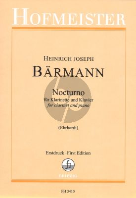 Baermann Nocturno Clarinet-Piano (edited by Susanne Ehrhart) (first ed.)