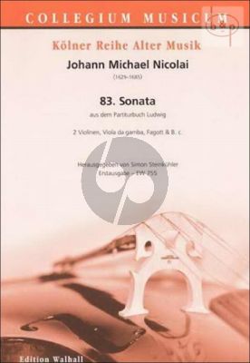 Sonata No.83 (2 Vi.-Viola da Gamba-Bassoon-Bc) (Score/Parts) (from Partiturbuch Ludwig)