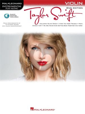 Taylor Swift Instrumental Play-Along for Violin (15 Favourites) (Hal Leonard Instrumental Play-Along) (Book with Audio online)