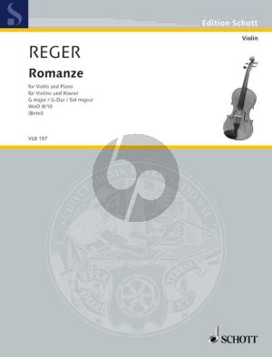Reger Romanze G-dur WoO II/ 10 Violin and Piano (edited by Wolfgang Birtel)
