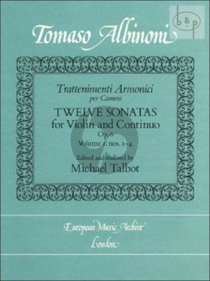 Trattenimenti armonici per Camera 12 Sonatas Op.6 Vol.1