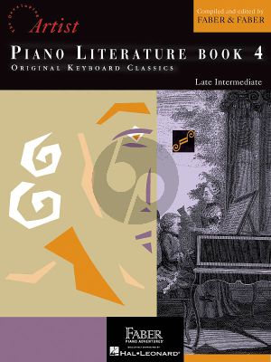 Faber Hartmann Piano Adventures - Literature Book 4 Developing Artist Original Keyboard Classics (Book with Cd)