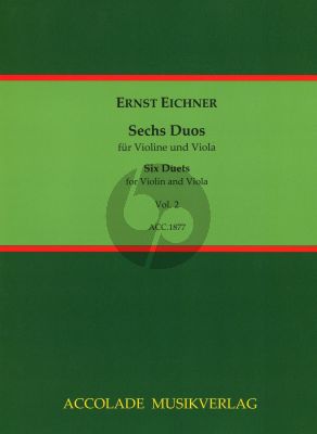 Eichner 6 Duos Op. 10 Vol. 2 No. 4 - 6 Violine und Viola (Part./Stimmen) (Bodo Koenigsbeck)