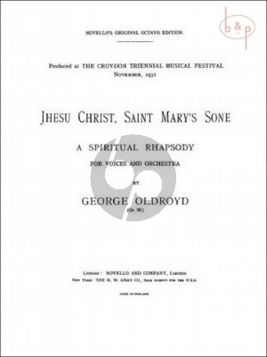 Jhesu Christ, Saint Mary's Sone Op.33