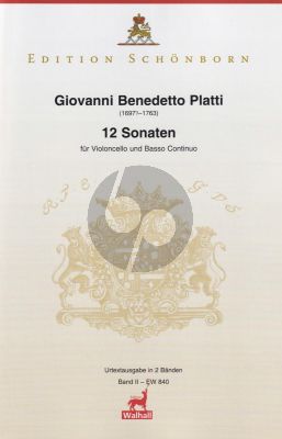 Platti 2 Sonaten Vol.2 (No.7 - 12) WD 698 fur Violoncello und Bc (edited by Fabian Boreck)
