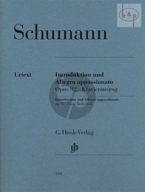 Introduction & Allegro Appasionato Op.92 - 2 Klavieren (Piano-Orch.) (piano red.) (edited by Ernst Herttrich)