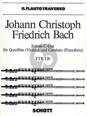 Bach J.Chr.Fr. Sonate C-Dur Flöte[Vi.]-obl. Cembalo (Hugo Ruf)