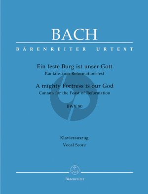 Bach J.S. Kantate BWV 80 Ein feste Burg is unser Gott Vocal Score (A Mighty Fortress is Our God BWV 80) (German / English)