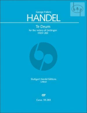 Dettinger Te Deum HWV 283 (Soli-Choir-Orch.) (Full Score)