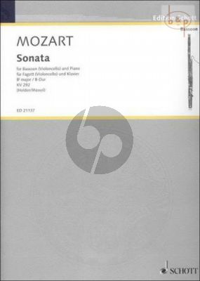 Sonata B-flat major KV 292 (Bassoon[Vc.]-Pi.)