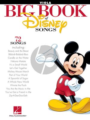 Big Book of Disney Songs for Viola solo (72 Disney Classics)